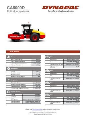 Еднобандажни валяци Dynapac CA 5000 D