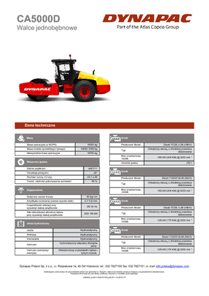 Еднобандажни валяци Dynapac CA 5000 D
