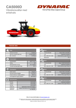 Еднобандажни валяци Dynapac CA 5000 D