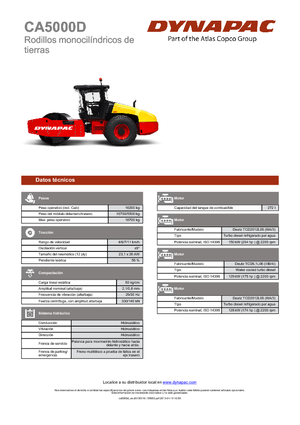 Еднобандажни валяци Dynapac CA 5000 D