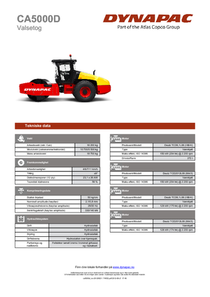 Еднобандажни валяци Dynapac CA 5000 D