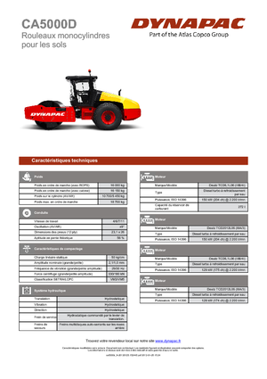 Еднобандажни валяци Dynapac CA 5000 D
