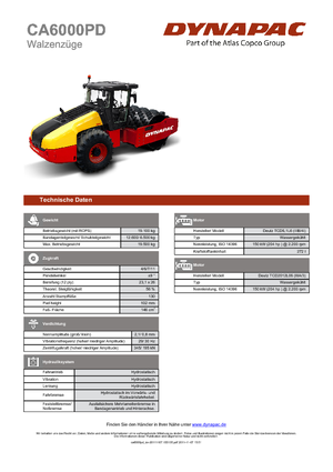 Еднобандажни валяци Dynapac CA 6000 PD