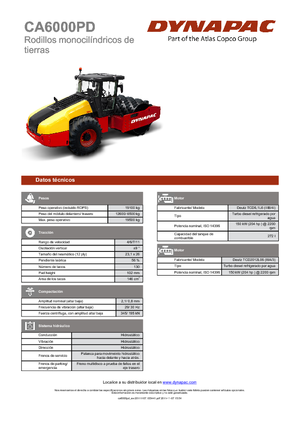 Еднобандажни валяци Dynapac CA 6000 PD