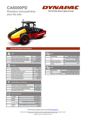 Еднобандажни валяци Dynapac CA 6000 PD