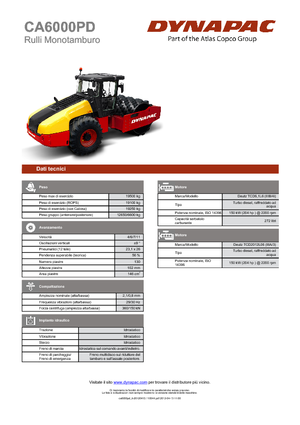 Еднобандажни валяци Dynapac CA 6000 PD