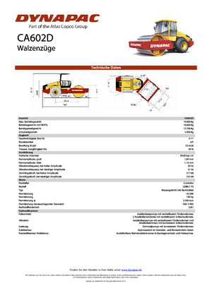 Еднобандажни валяци Dynapac CA 602 D