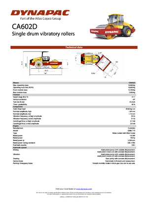 Еднобандажни валяци Dynapac CA 602 D