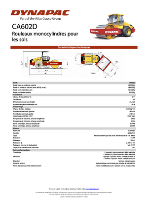 Еднобандажни валяци Dynapac CA 602 D