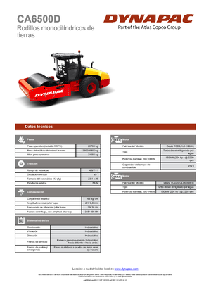 Еднобандажни валяци Dynapac CA 6500 D