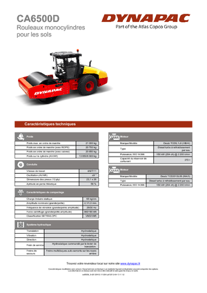 Еднобандажни валяци Dynapac CA 6500 D