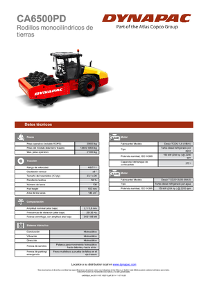 Еднобандажни валяци Dynapac CA 6500 PD