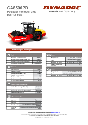 Еднобандажни валяци Dynapac CA 6500 PD