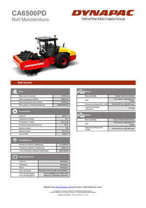 Еднобандажни валяци Dynapac CA 6500 PD