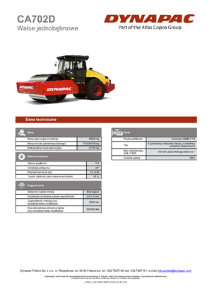 Еднобандажни валяци Dynapac CA 702 D