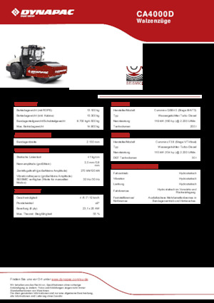 Еднобандажни валяци Dynapac CA4000D