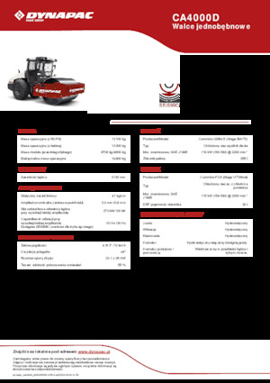 Еднобандажни валяци Dynapac CA4000D