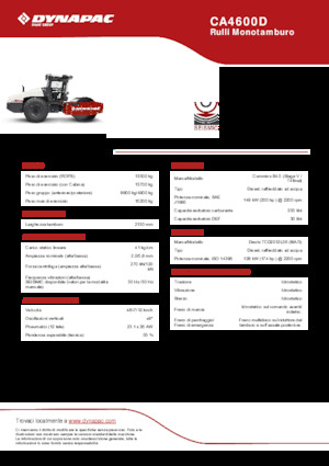 Еднобандажни валяци Dynapac CA4600D