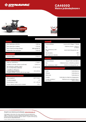 Еднобандажни валяци Dynapac CA4600D