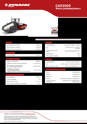 Еднобандажни валяци Dynapac CA5500D