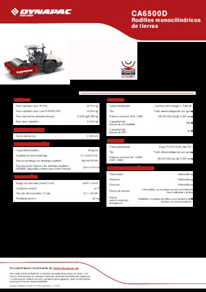 Еднобандажни валяци Dynapac CA6500D