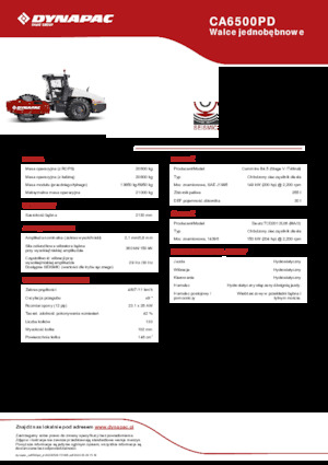 Еднобандажни валяци Dynapac CA6500PD