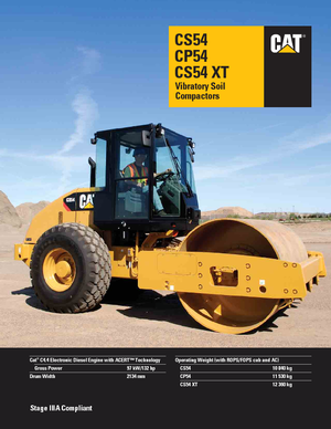 Еднобандажни валяци Caterpillar CS54