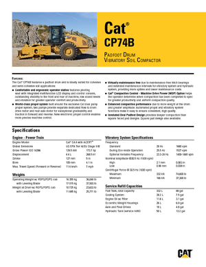 Еднобандажни валяци Caterpillar CP74B
