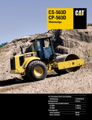 Еднобандажни валяци Caterpillar CS 563 D