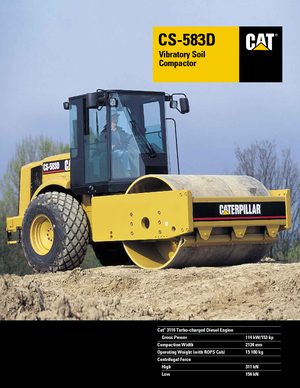 Еднобандажни валяци Caterpillar CS 583 D