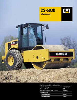 Еднобандажни валяци Caterpillar CS 583 D