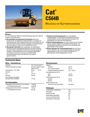 Еднобандажни валяци Caterpillar CS64B