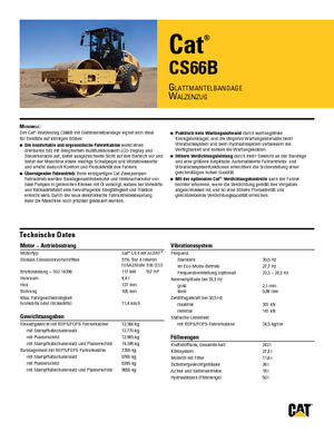 Еднобандажни валяци Caterpillar CS66B