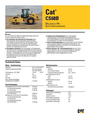 Еднобандажни валяци Caterpillar CS68B