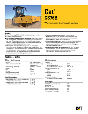 Еднобандажни валяци Caterpillar CS76B