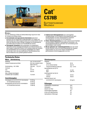 Еднобандажни валяци Caterpillar CS78B