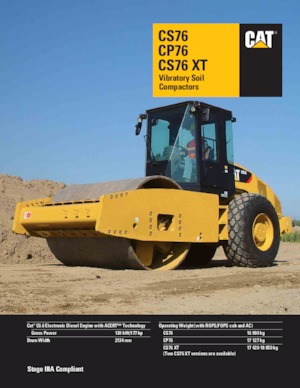 Еднобандажни валяци Caterpillar CS76XT