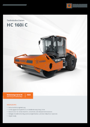 Еднобандажни валяци Hamm HC 160i C