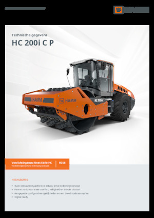 Еднобандажни валяци Hamm HC 200i C P