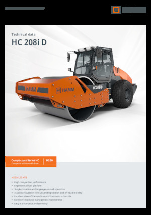 Еднобандажни валяци Hamm HC 208i D