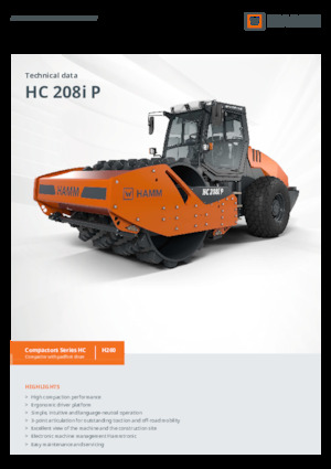Еднобандажни валяци Hamm HC 208i P