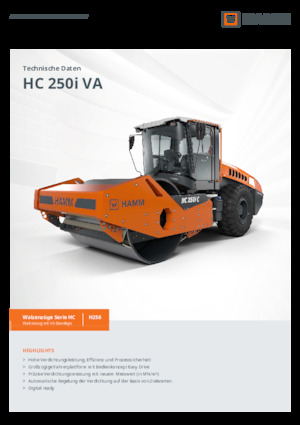Еднобандажни валяци Hamm HC 250i C VA