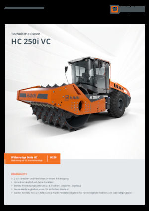 Еднобандажни валяци Hamm HC 250i VC