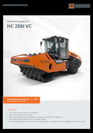 Еднобандажни валяци Hamm HC 250i VC