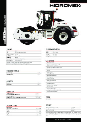 Еднобандажни валяци Hidromek HMK 130 CS