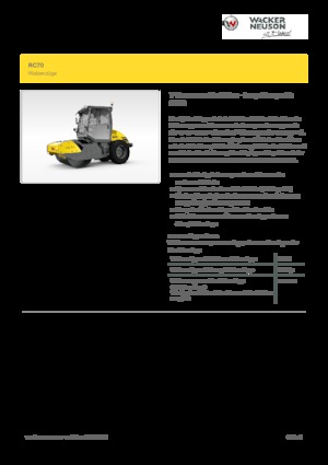 Еднобандажни валяци Wacker Neuson RC70VO