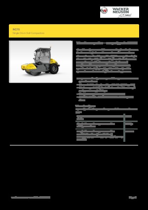 Еднобандажни валяци Wacker Neuson RC70VO