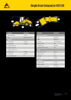Еднобандажни валяци SDLG RS7120
