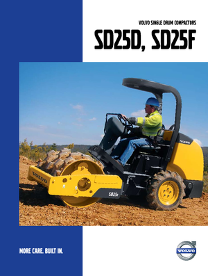 Еднобандажни валяци Volvo SD25D