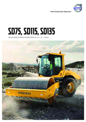 Еднобандажни валяци Volvo SD75